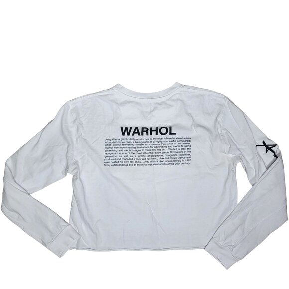 Andy Warhol x Zara Beethoven Long Sleeve cropped Tee artistic size Medium - Picture 2 of 6